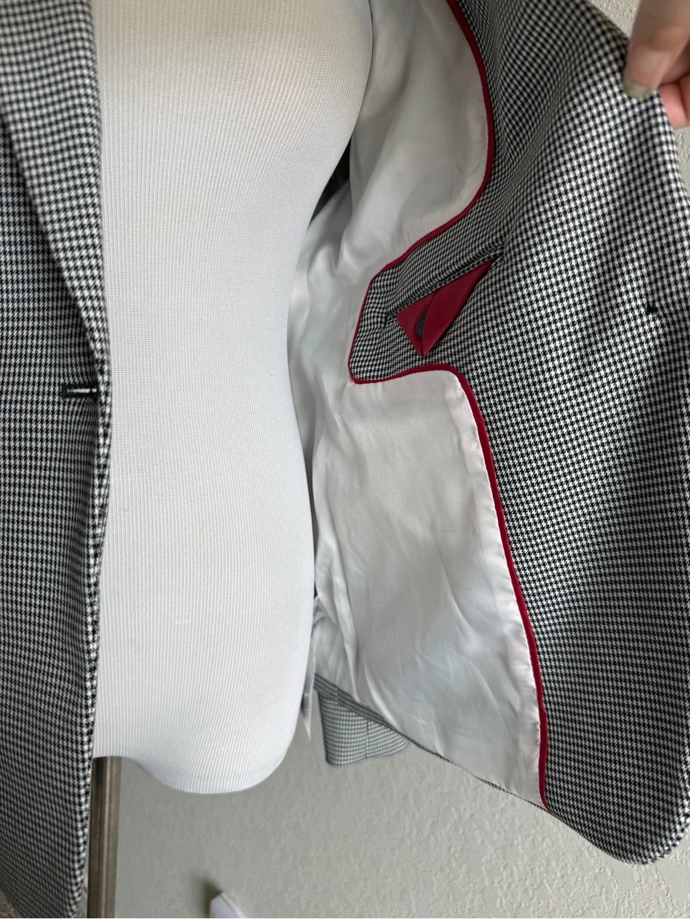 Talbots Square Houndstooth Blazer